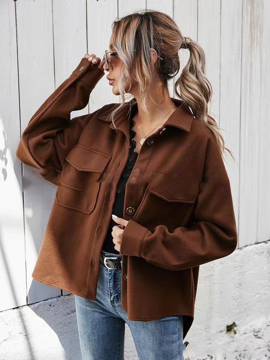 Classic Woolen Button-Up Shirt