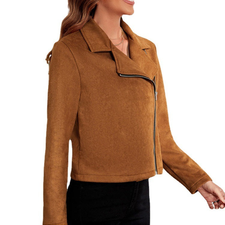 Trendy Cropped Zip Jacket