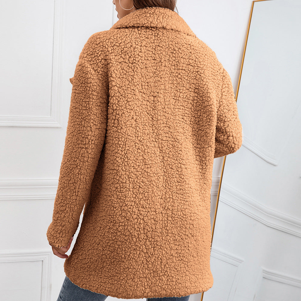 Plush Lamb Fur Coat