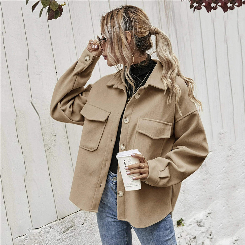 Classic Woolen Button-Up Shirt