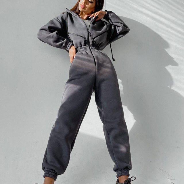 Casual Two-Piece Hoodie Set