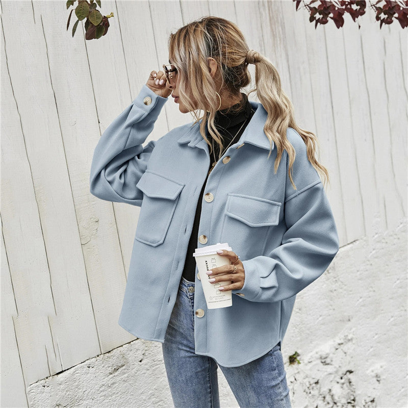 Classic Woolen Button-Up Shirt