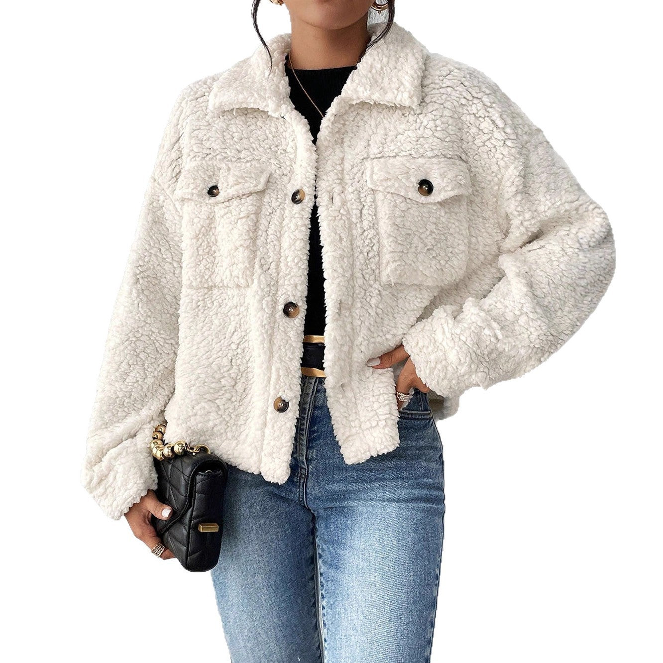 Cozy Polo Collar Jacket