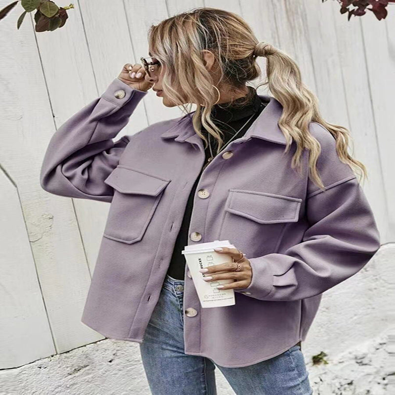 Classic Woolen Button-Up Shirt