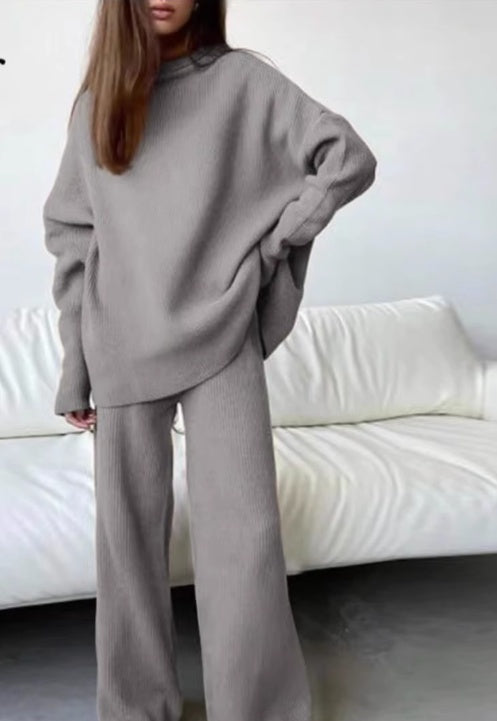 Knitted Turtleneck Tracksuit Set